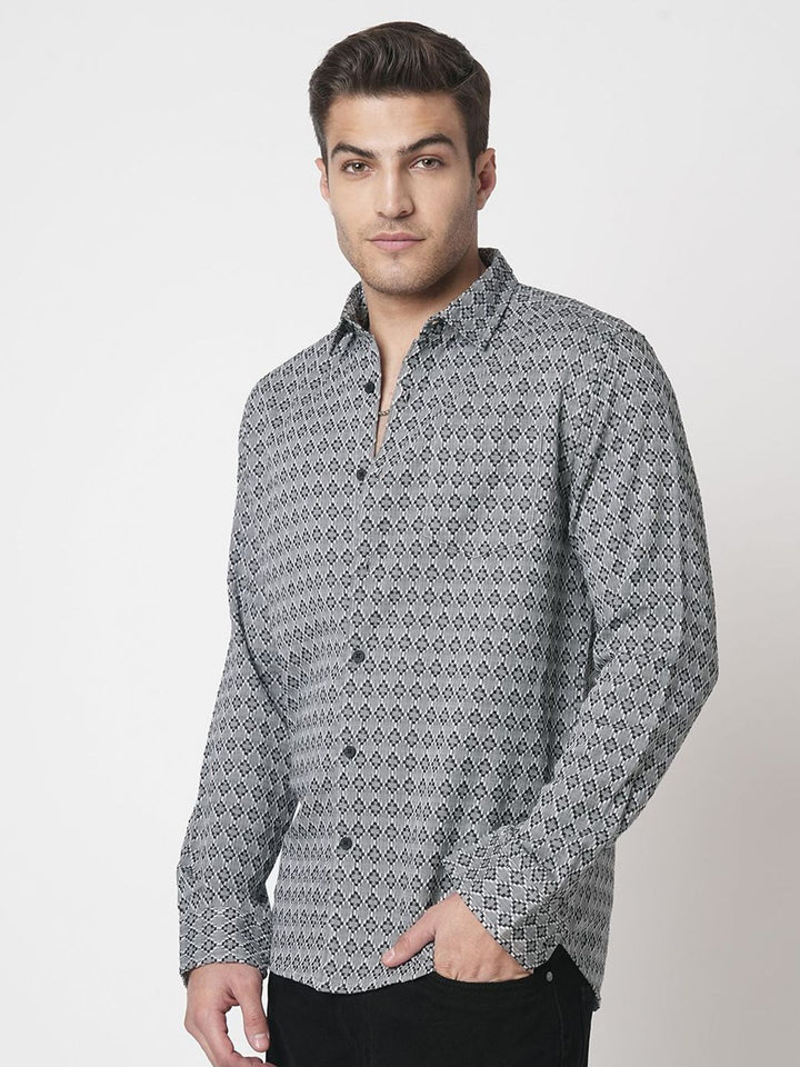 VASTRADO Men Classic Slim Fit Opaque Casual Shirt