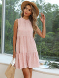 DressBerry Floral Print A-Line Tiered Mini Dress