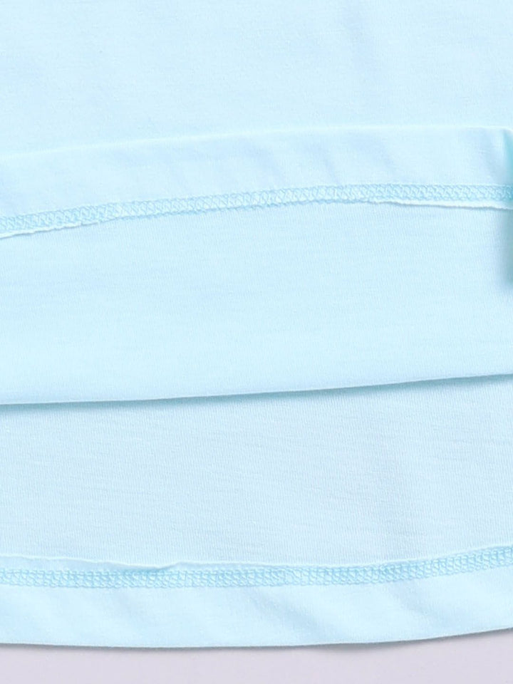 Happy Faces Girls Pure Cotton Peanuts Printed T-shirt with Joggers