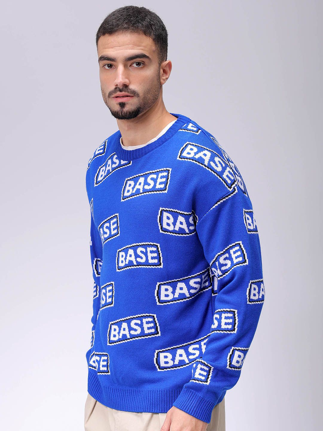 The Indian Garage Co Men Typography Longline Pullover