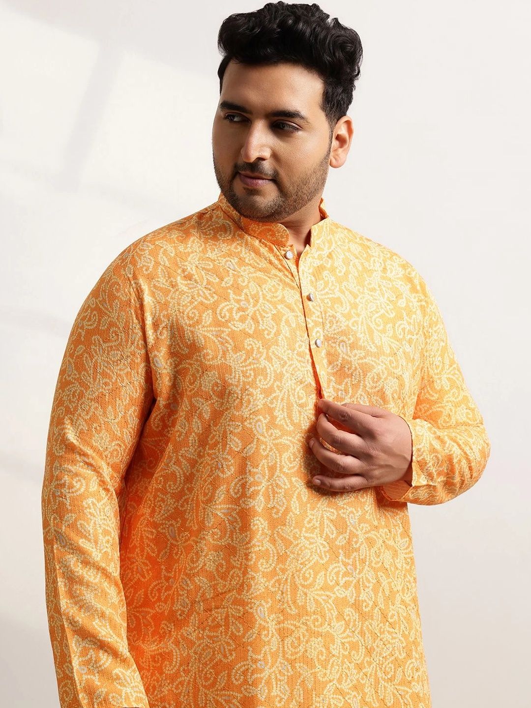 SOJANYA PLUS Men Ethnic Motifs Printed Regular Kurta with Pyjamas