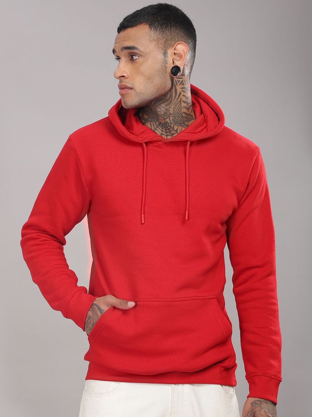 ADRO Lelaki Cotton Lengan Panjang Sweatshirt Bertudung