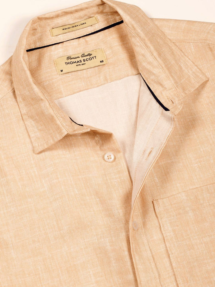 Thomas Scott Men Classic Slim Fit Opaque Casual Shirt