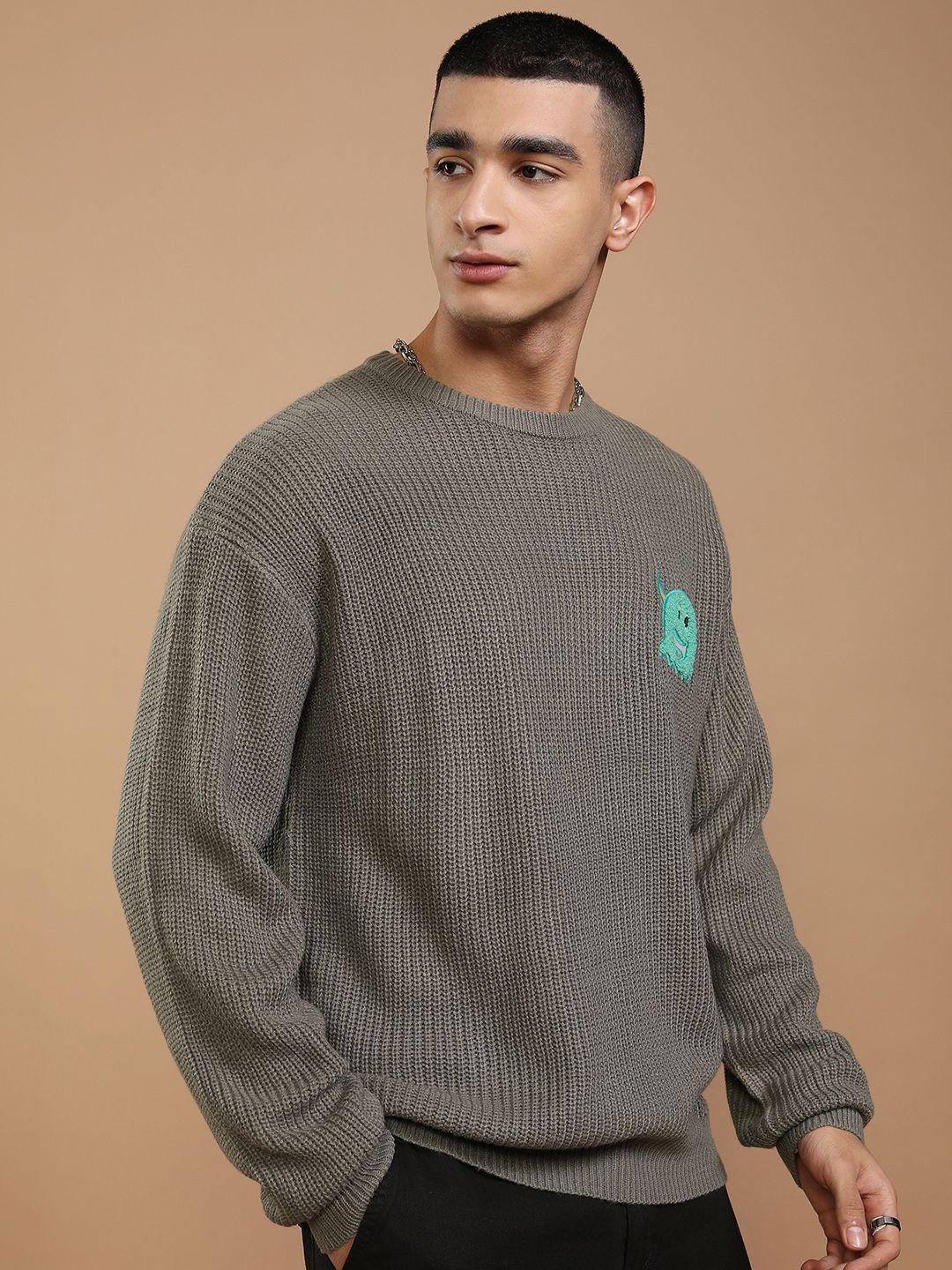HIGHLANDER Men Pullover with Embellished Detail