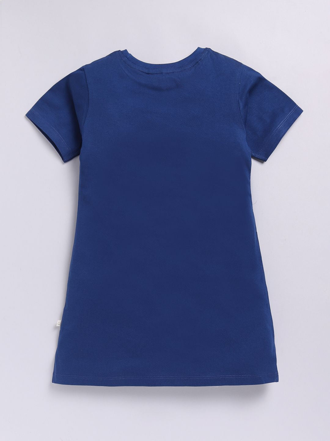 Happy Faces Kids Girls Printed Pure Cotton Longline T-Shirt
