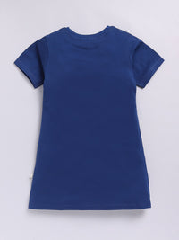 Happy Faces Kids Girls Printed Pure Cotton Longline T-Shirt