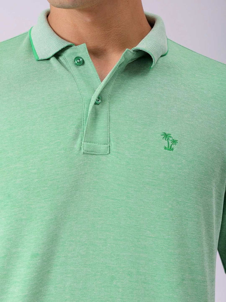 The Indian Garage Co Men Solid Polo Collar T-shirt