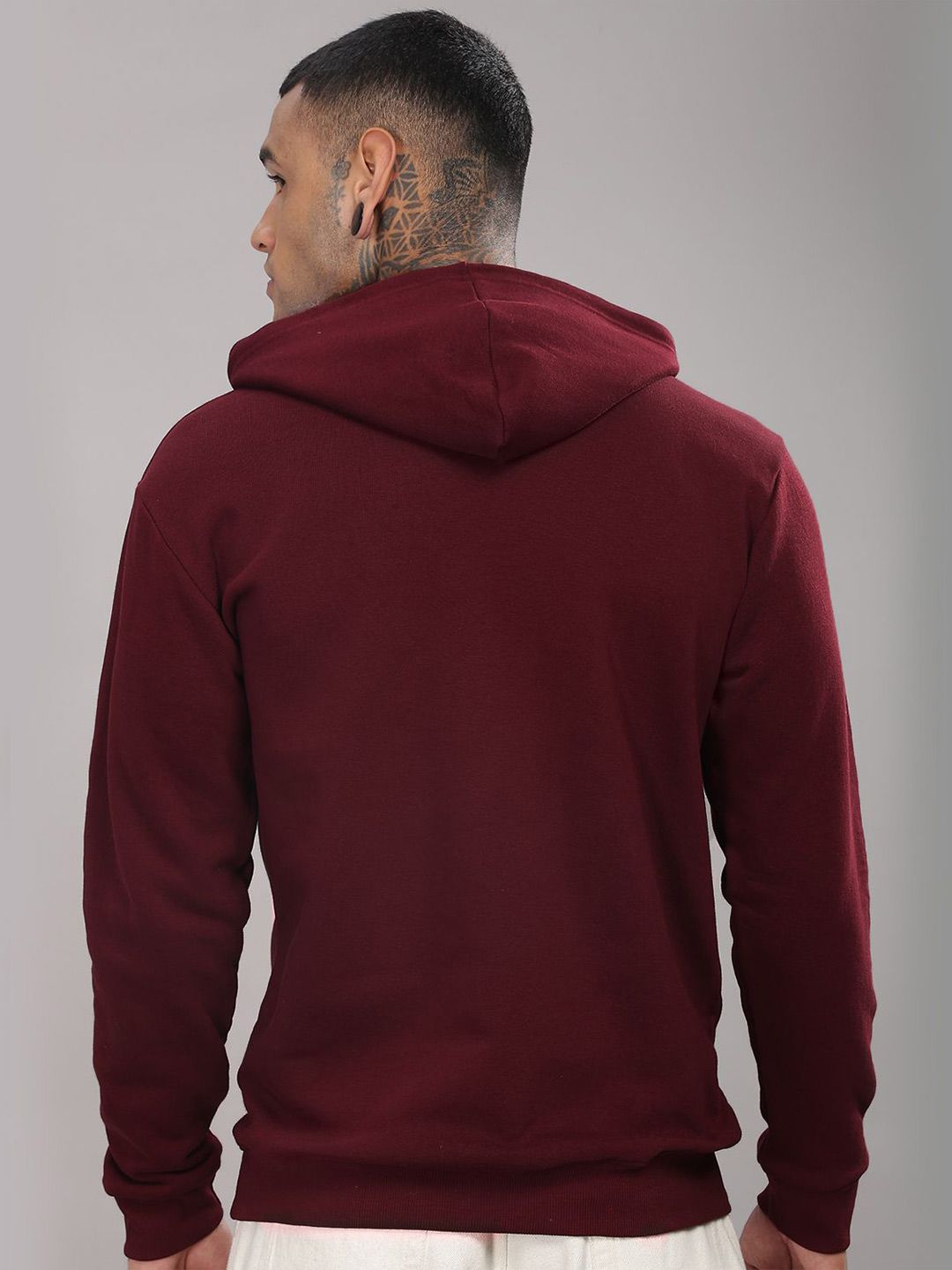 ADRO Men Printed Cotton Hooded Sweatshirt