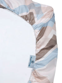 KLOTTHE Beige Abstract Printed Dilengkapi Cadar Katil King Double 300 TC Dengan 2 Sarung Bantal