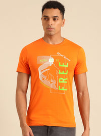 Being Human Typography Printed Pure Cotton T-shirt