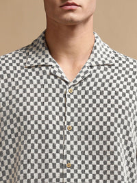 Eszett Checked Pure Cotton Shirt Collar With Trousers Co-Ord Set