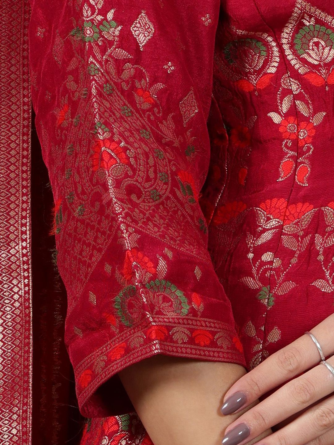 AURELIA  Embroidered Fit & Flare Maxi Dress