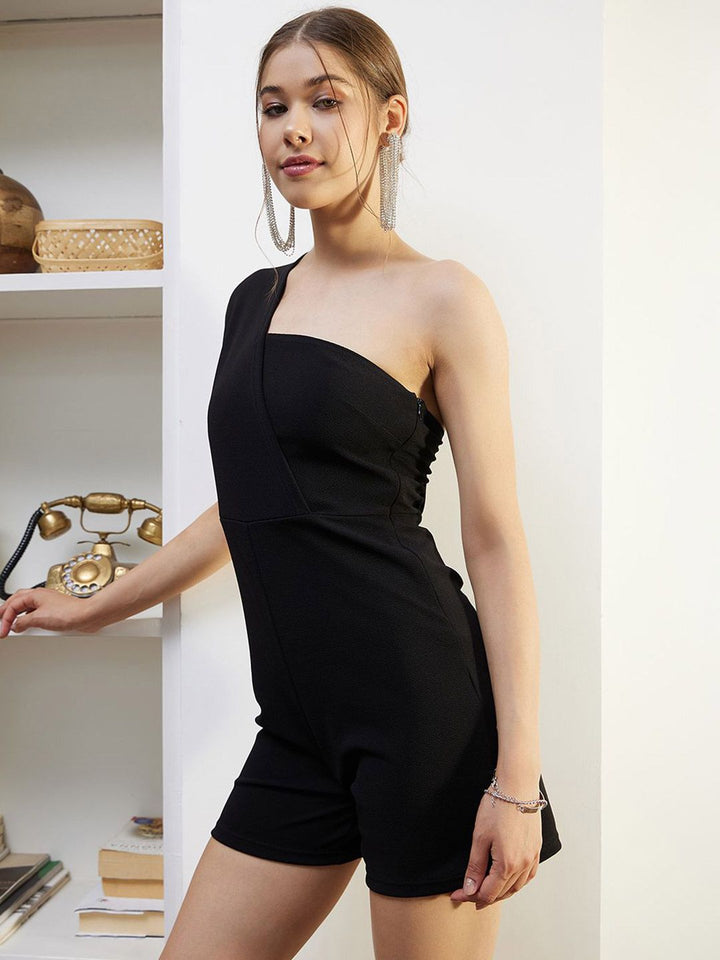 Berrylush Women One Shoulder with Layered Jumpsuit