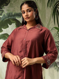 Bani Women Plus Size Embroidered Tunic With Trousers