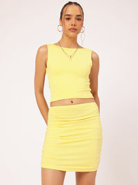 DressBerry Chasing Sunrise Cut-Out Sleeveless Ruched Co-Ords