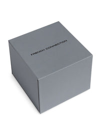 French Connection Women Embellished Dial & Stainless Steel Bracelet Style Straps Analogue Watch FCB8UM