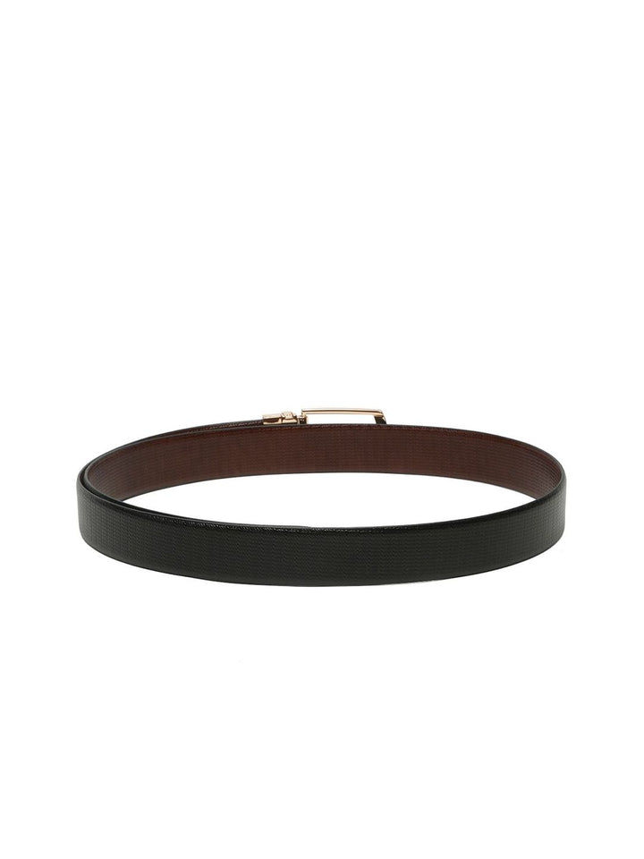 Teakwood Leathers Men Textured Leather Reversible Formal Belt
