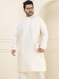 SOJANYA Plus Mandarin Collar Long Sleeves Straight Kurta