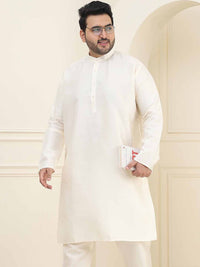 SOJANYA Plus Mandarin Collar Long Sleeves Straight Kurta