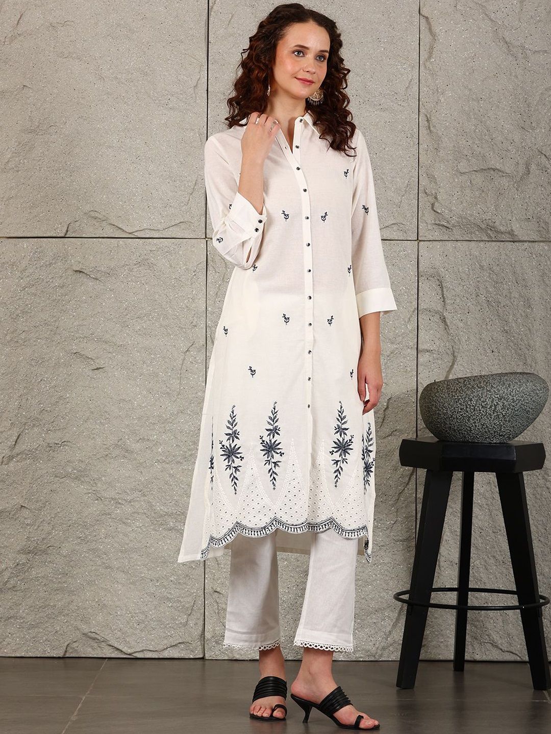 W Women Floral Printed Kurta