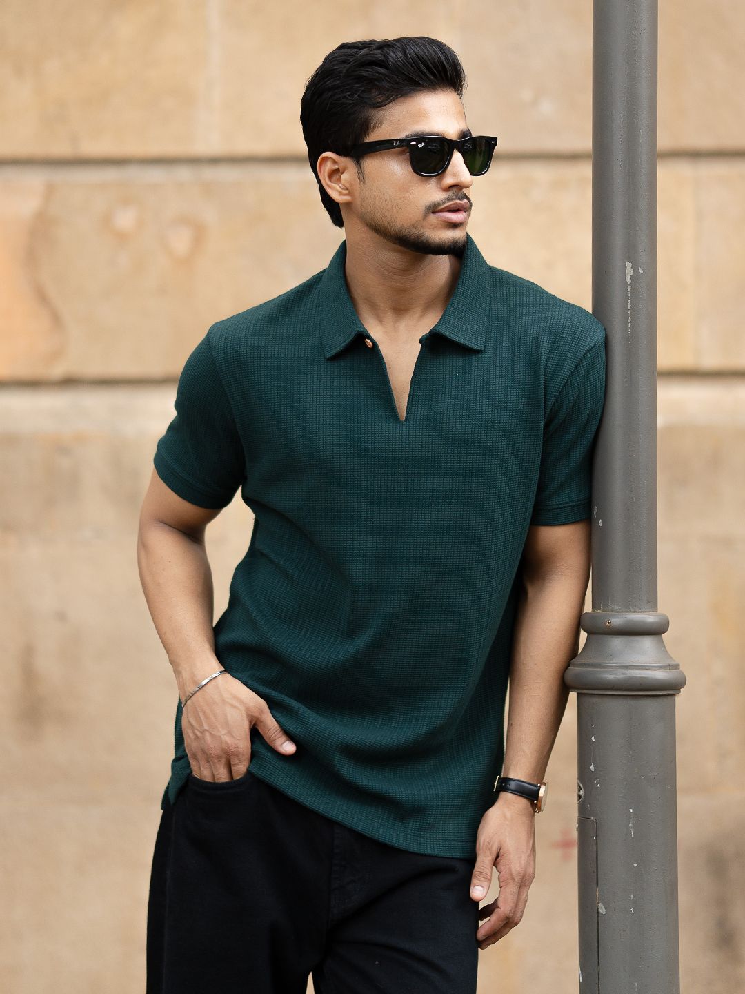 Powerlook Men Polo Collar T-shirt
