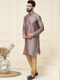 SOJANYA Kurta Kolar Mandarin Rekaan Tenun Geometrik dengan Churidar