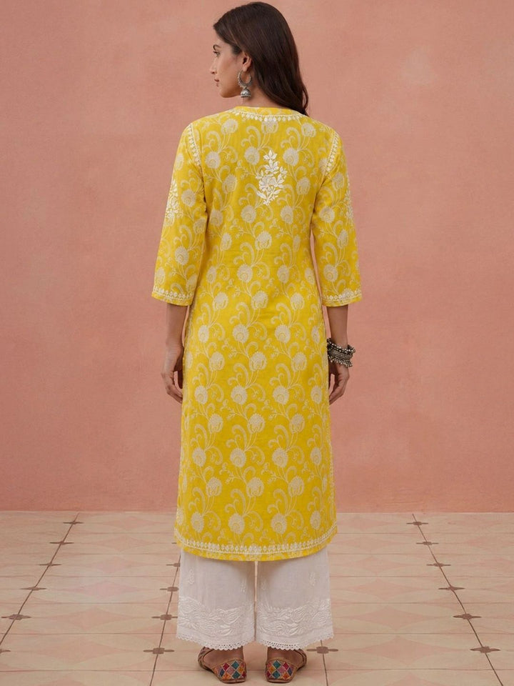 Rumah Wanita Chikankari Sulam Kurta Chikankari