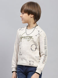 Monte Carlo Boys Round Neck Typography Printed Sweatshirt