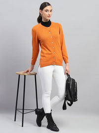 Monte Carlo Women Solid Round Neck Cardigan