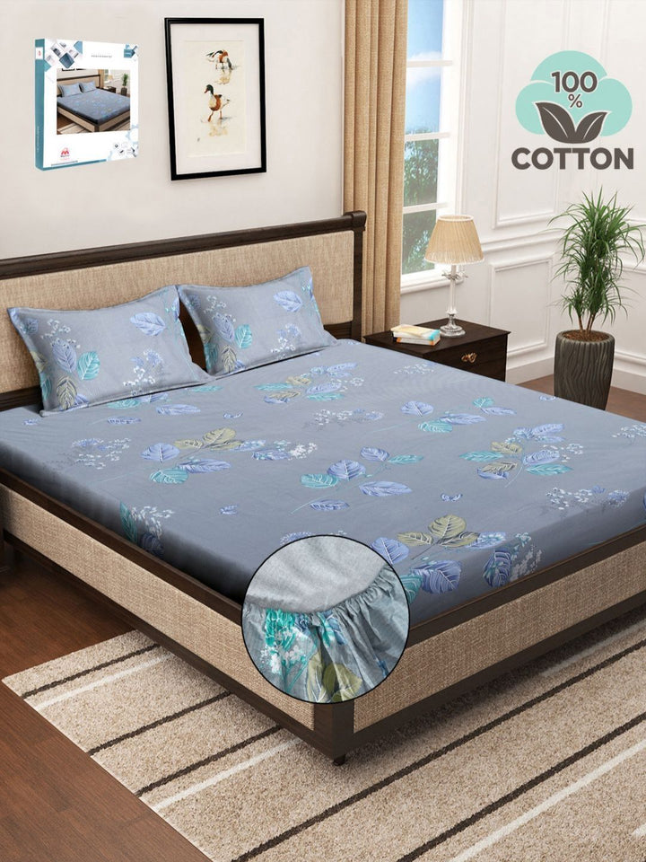 Myntra Elegant Homes Floral 400 TC King Bedsheet With 2 Pillow Covers