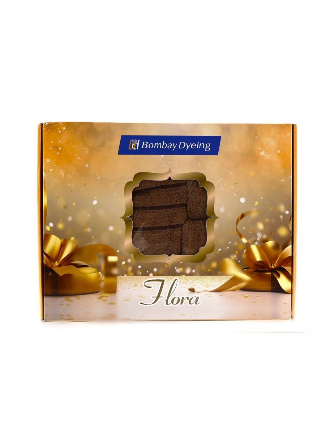 BOMBAY DYEING Brown 4 Pieces Cotton 400 GSM Towel Set