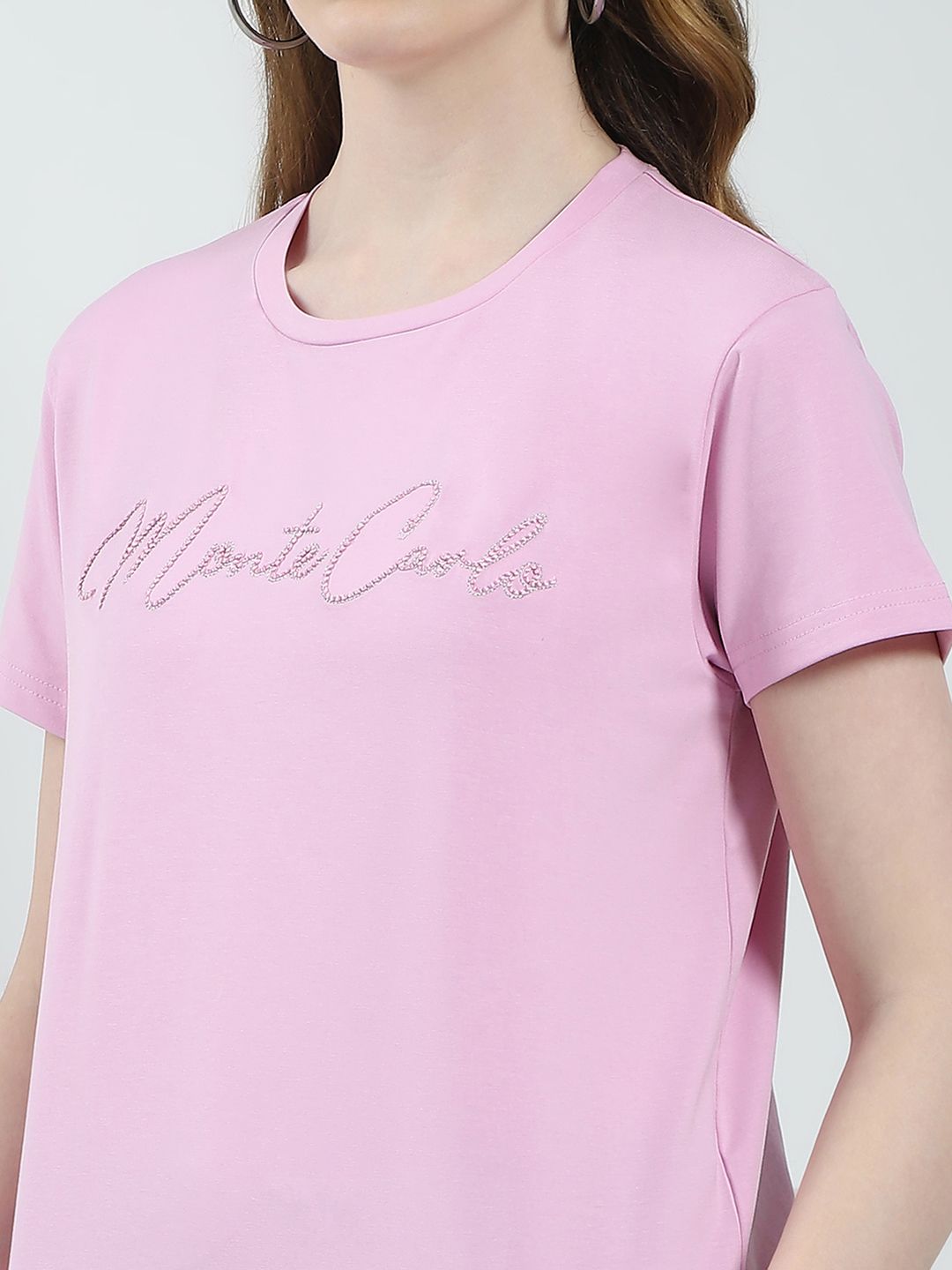 Monte Carlo Brand Logo Embroidered T-shirt