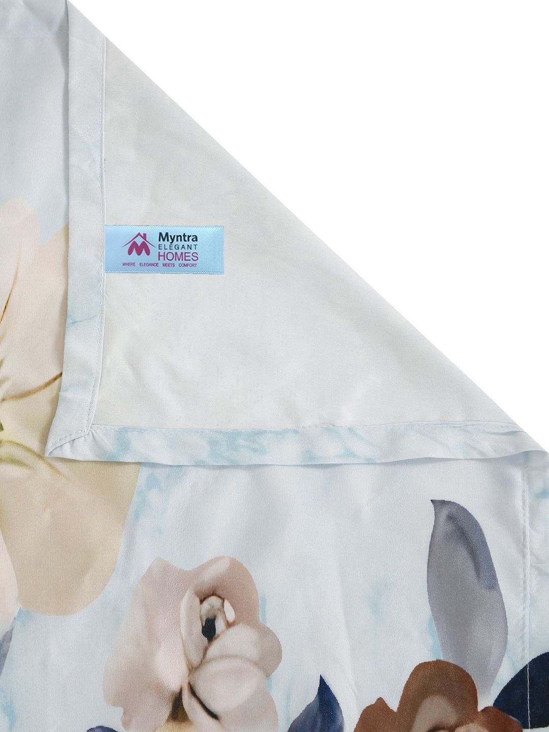 Myntra Elegant Blue & White Floral 400 TC Single Cadar 7D dengan 1 Sarung Bantal