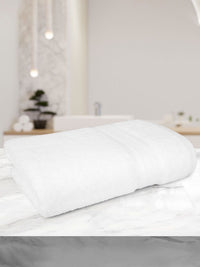 MYTRIDENT White Cotton 500 GSM Bath Towel
