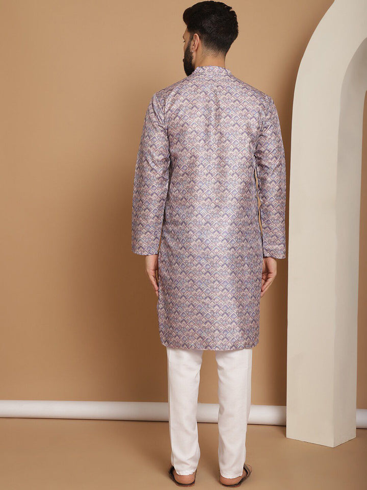 Motif Etnik Anouk Bercetak Kurta Lurus Dengan Churidar