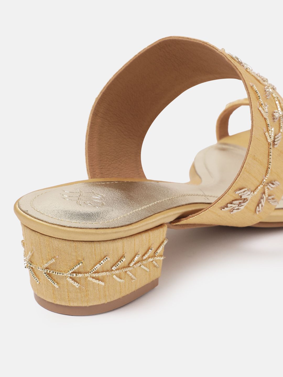 House of Pataudi Ethnic Embellished Block Heels