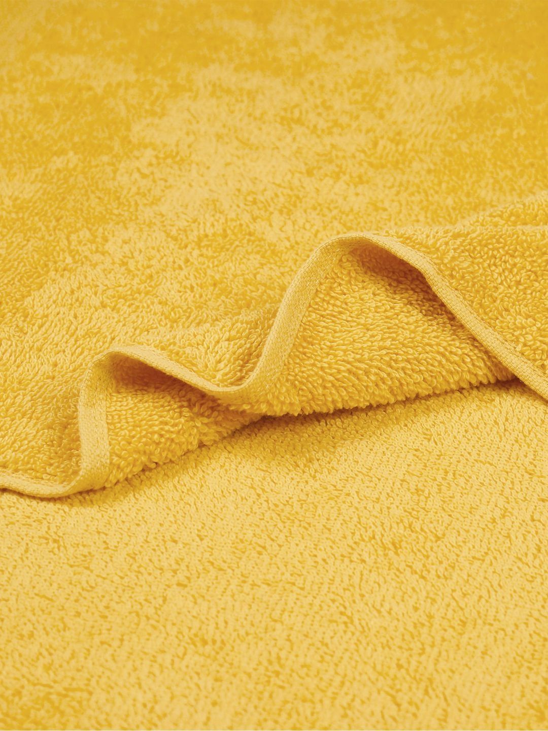 MYTRIDENT Yellow Cotton 500 GSM Bath Towel