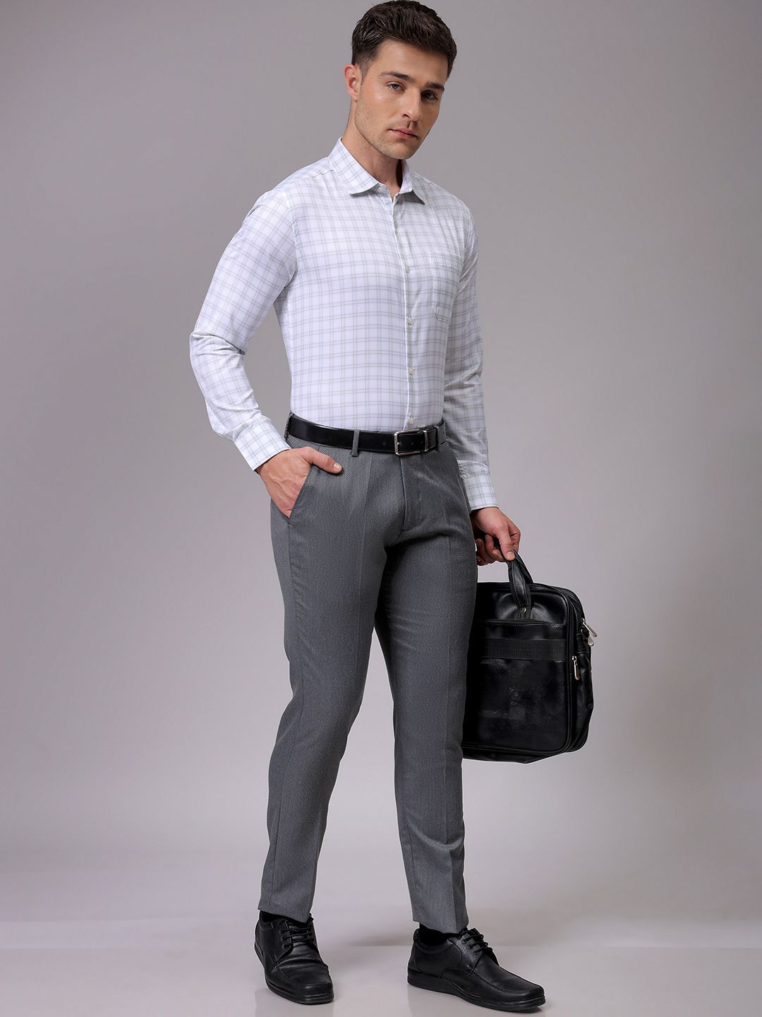 The Indian Garage Co. X Luxe Men Slim Fit Multi Stripes Opaque Striped Formal Shirt