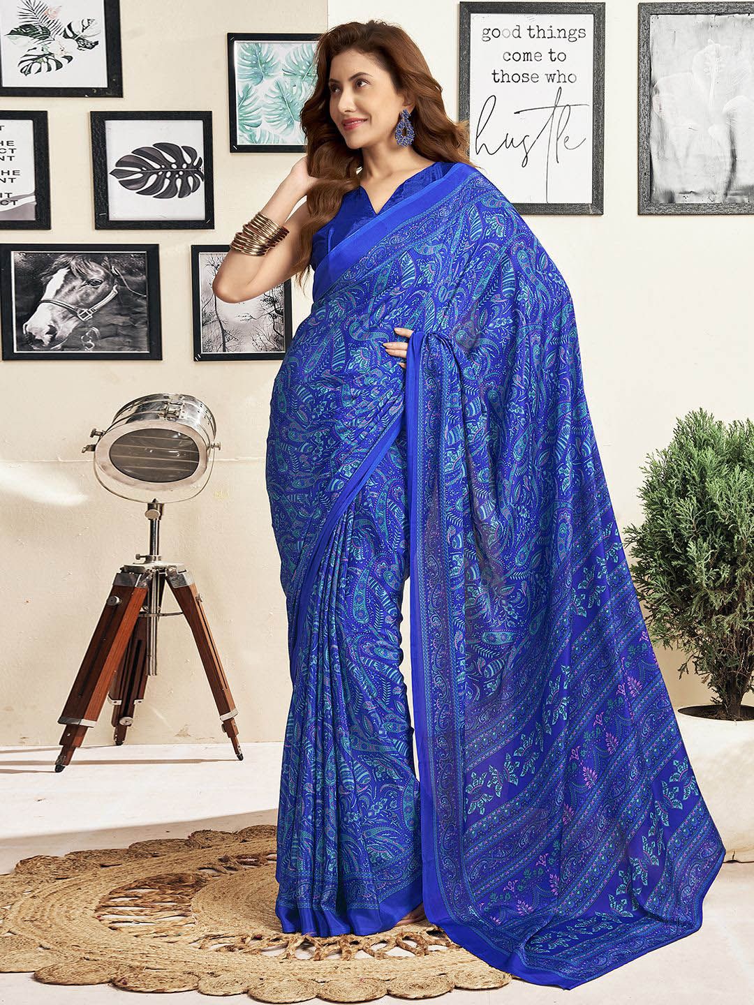 KALINI Paisley Dabu Saree