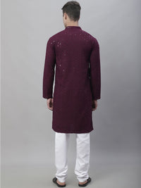 SOJANYA Geometric Embroidered Regular Pure Cotton Kurta With Churidar