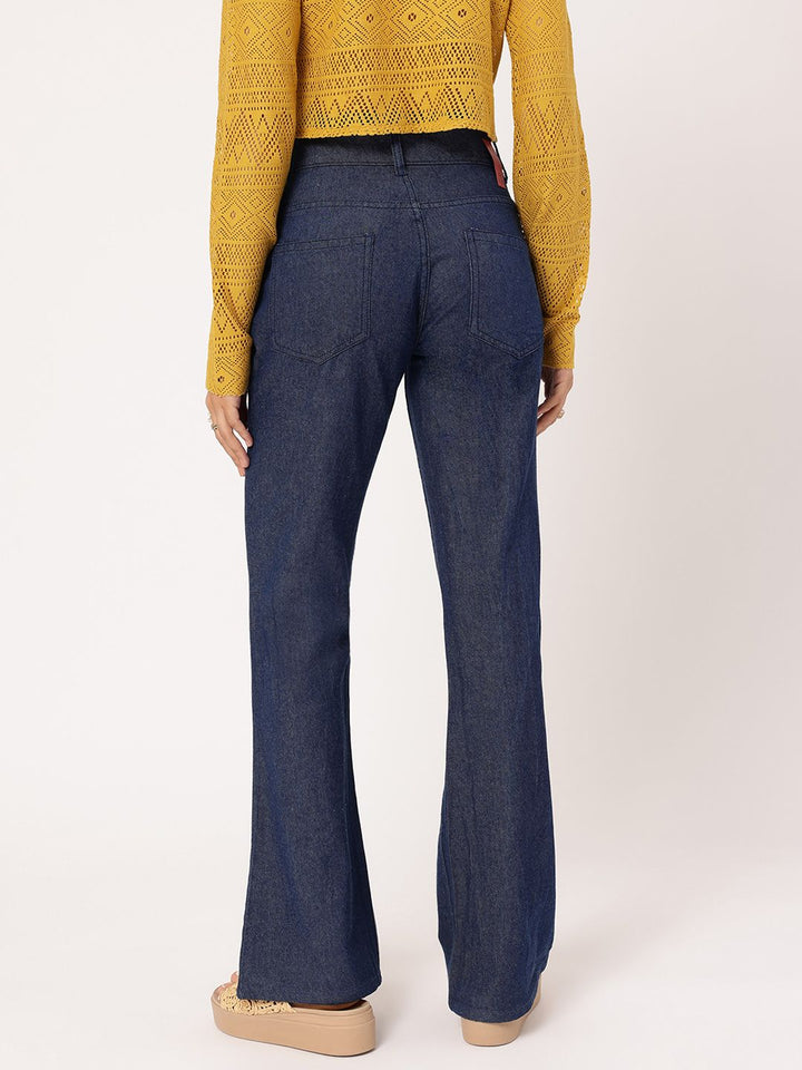 DressBerry Women Retro Vibe Bootcut Fit Jeans