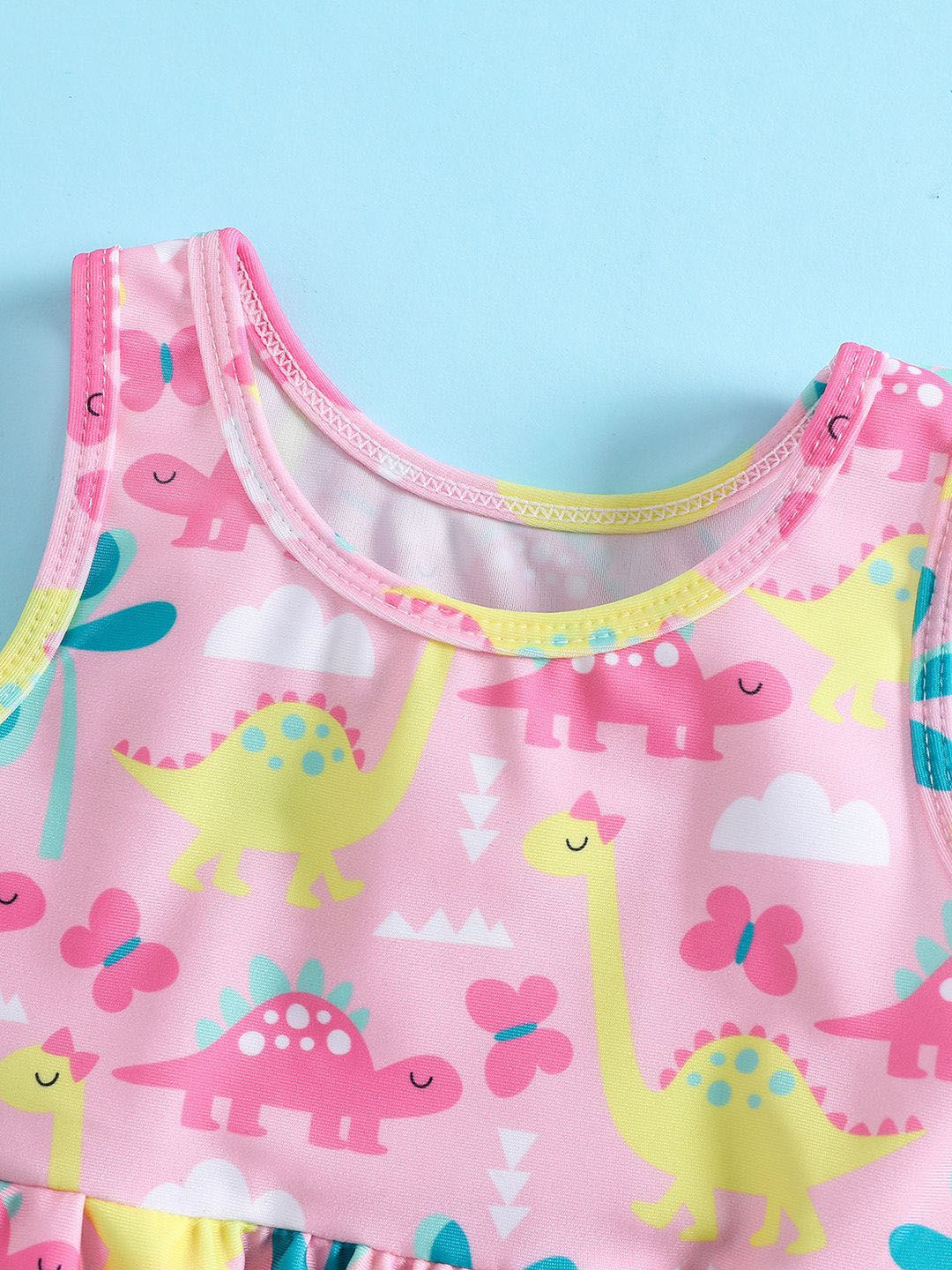 YK Infant Girls Printed Top & Shorts Swim Set