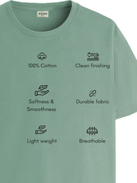 ADRO Typography Printed Round Neck Cotton Regular Fit T-shirt