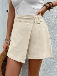 DressBerry Women Textured Wrap Mini Skort