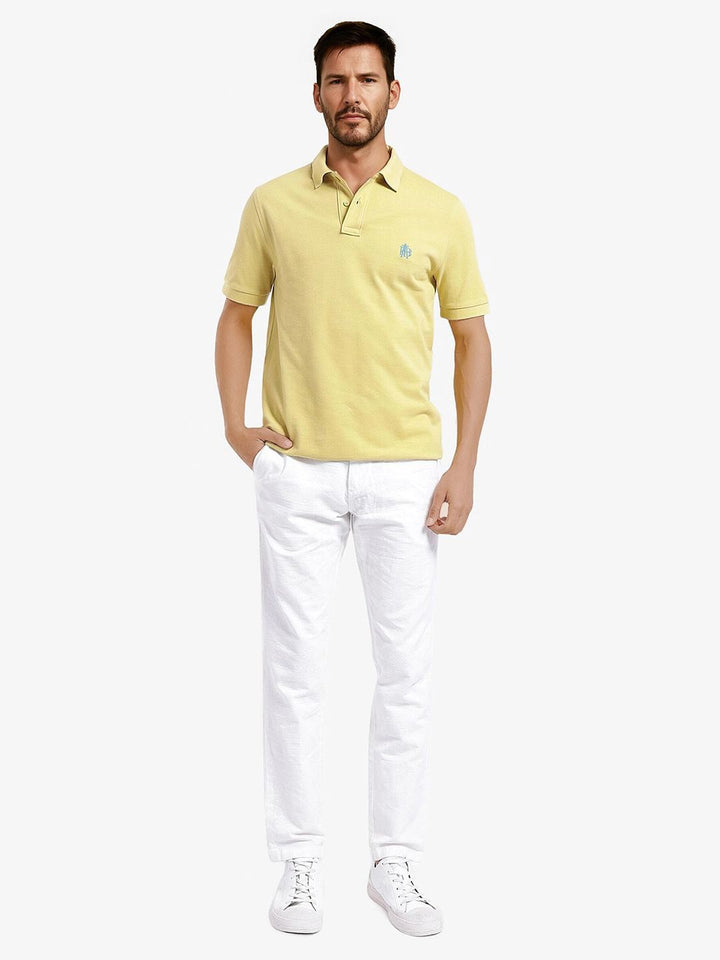 RARE RABBIT Men Solid Polo Collar Cotton T-shirt