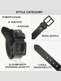 Teakwood Leathers Men Textured Leather Belt