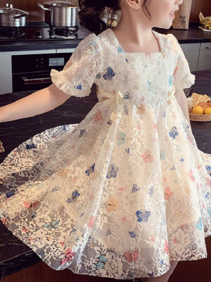 YK Floral Print A-Line Dress