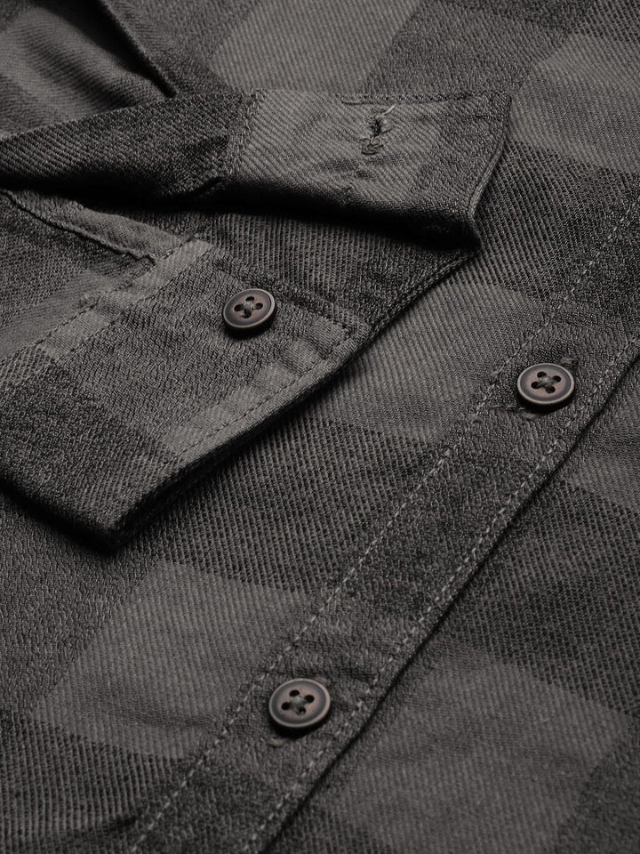 The Indian Garage Co Pure Cotton Checked Casual Shirt