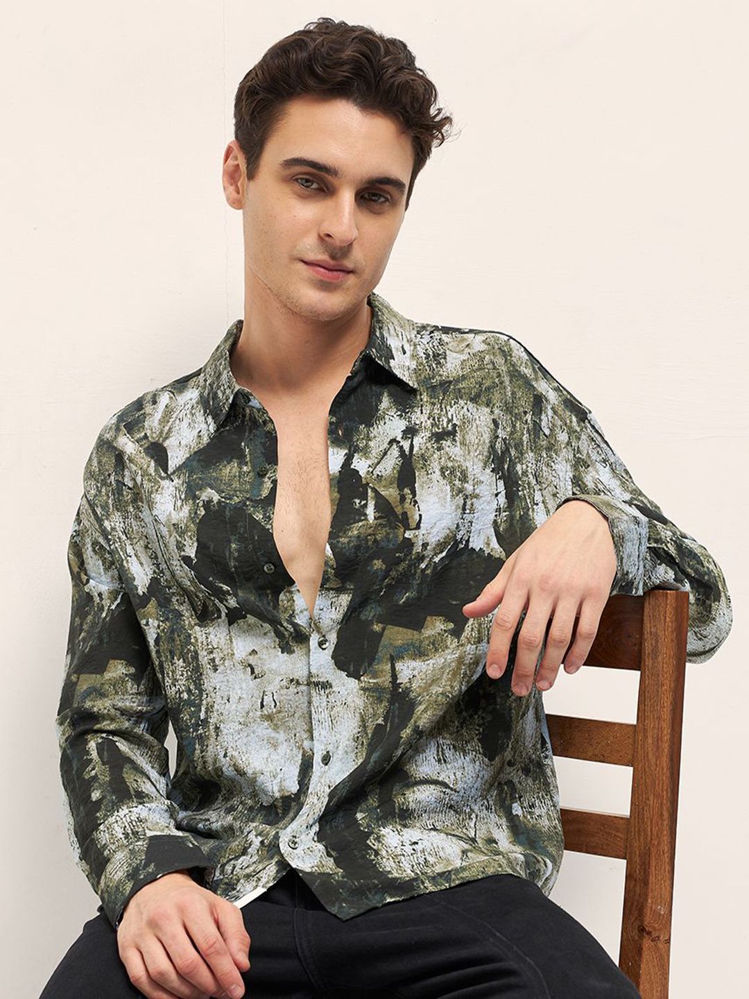 THE BEAR HOUSE Men Opaque Printed Casual Shirt