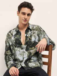 THE BEAR HOUSE Men Opaque Printed Casual Shirt